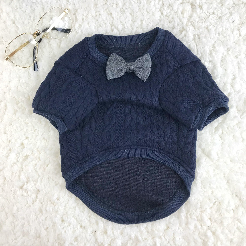 Wollpullover für Hund – blau, Grösse M – Bild 4 | LuxeStyle