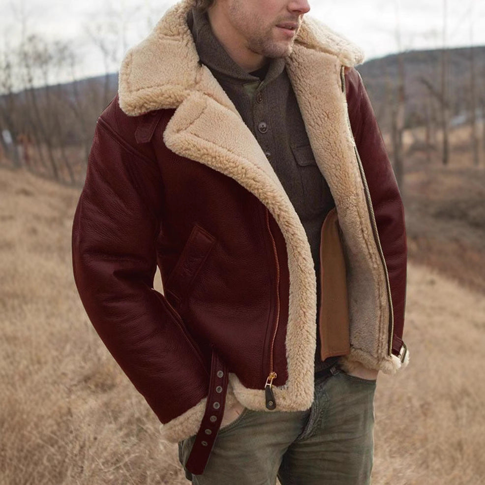 Herren Kunstfelljacke, British Style