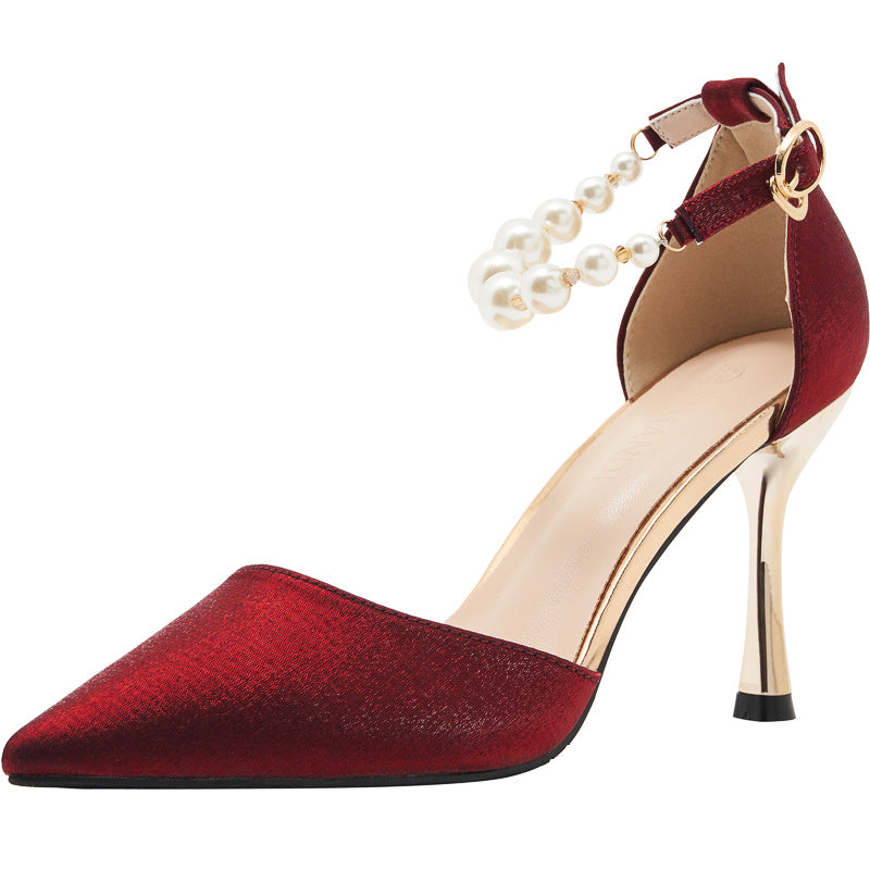 Sandalen mit Perlen und Stilettoabsatz – Bild 5 | LuxeStyle
