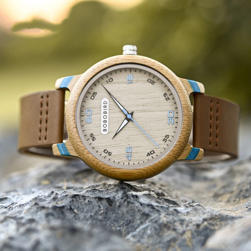 Holzoptik Quarzuhr für Herren – Bild 2 | LuxeStyle