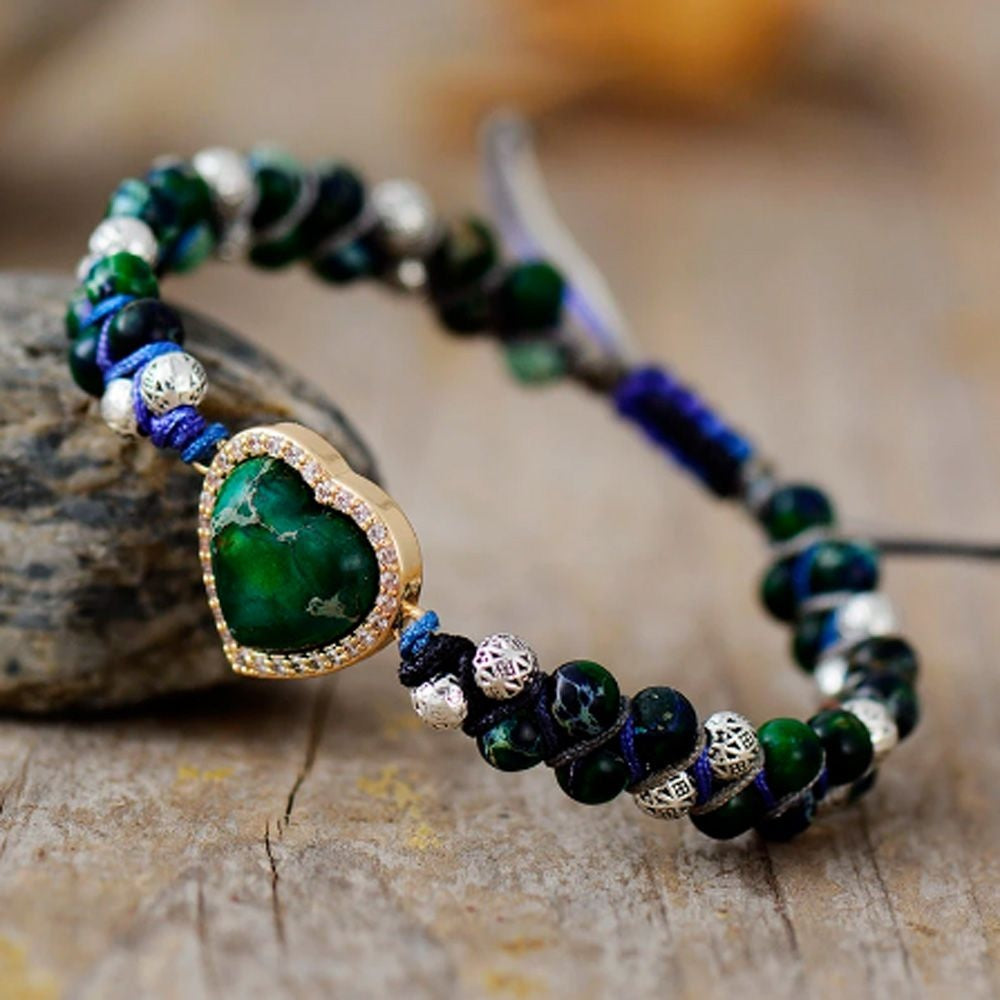 Herzarmband mit Strass und Emaille – Bild 4 | LuxeStyle