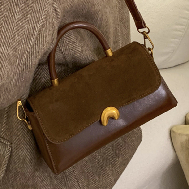 Henkeltasche «Lune» · Top-Handle mit Gold-Clip, Crossbody