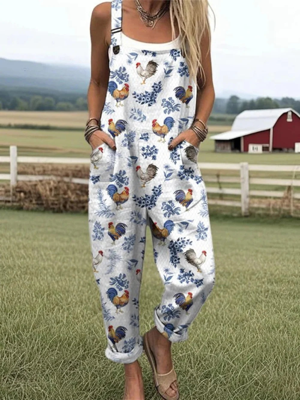 Damen Jumpsuit mit digitalem Print
