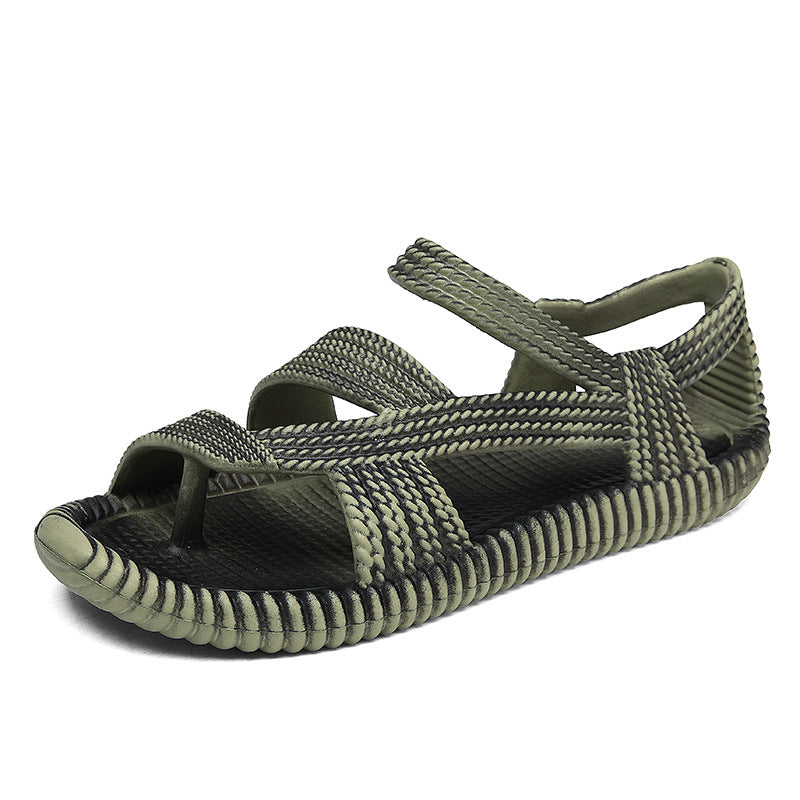 Khakifarbene Strand-Sandalen – Bild 4 | LuxeStyle