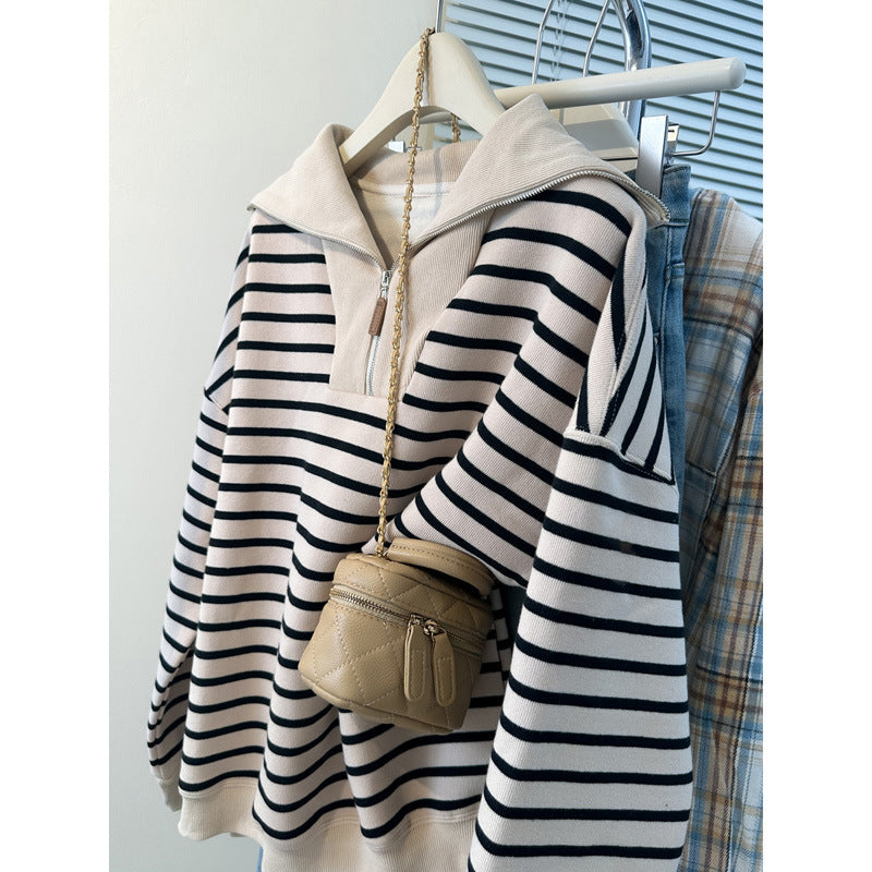 Hoodie mit Streifen und Karos – Ansicht 7