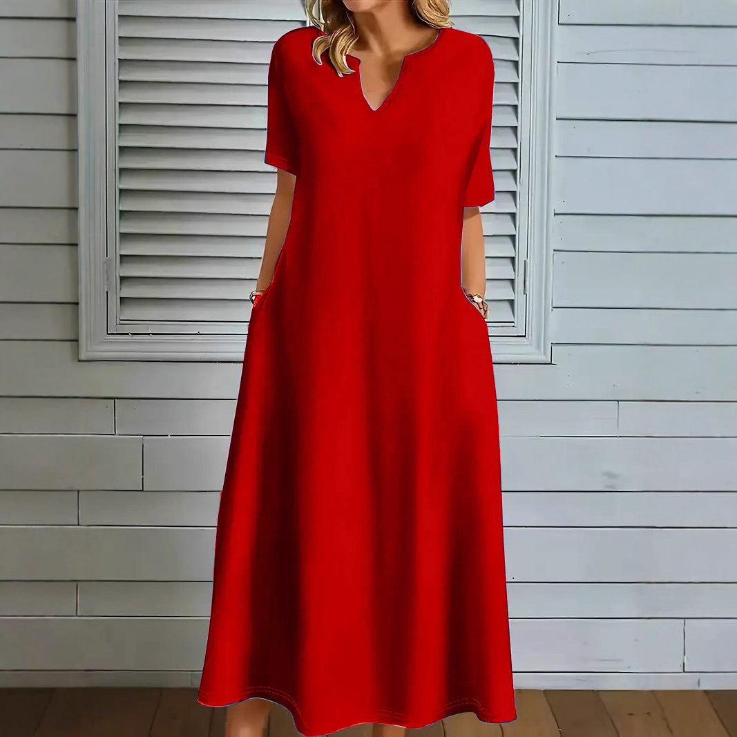 Damen Sommerkleid mit V-Ausschnitt – Bild 9 | LuxeStyle
