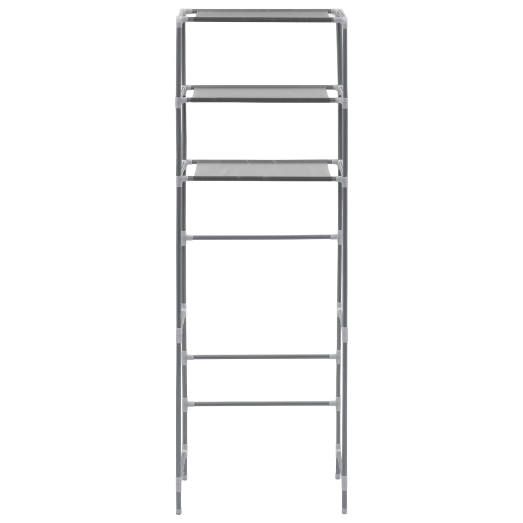Waschmaschinenregal mit 3 Tablaren, Silber