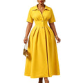 Elegantes A-Linien Kleid mit Reverskragen