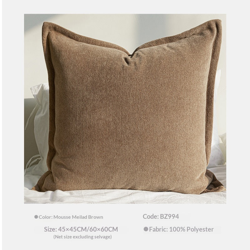 Chenille Kissenbezug mit breitem Rand – Ansicht 8