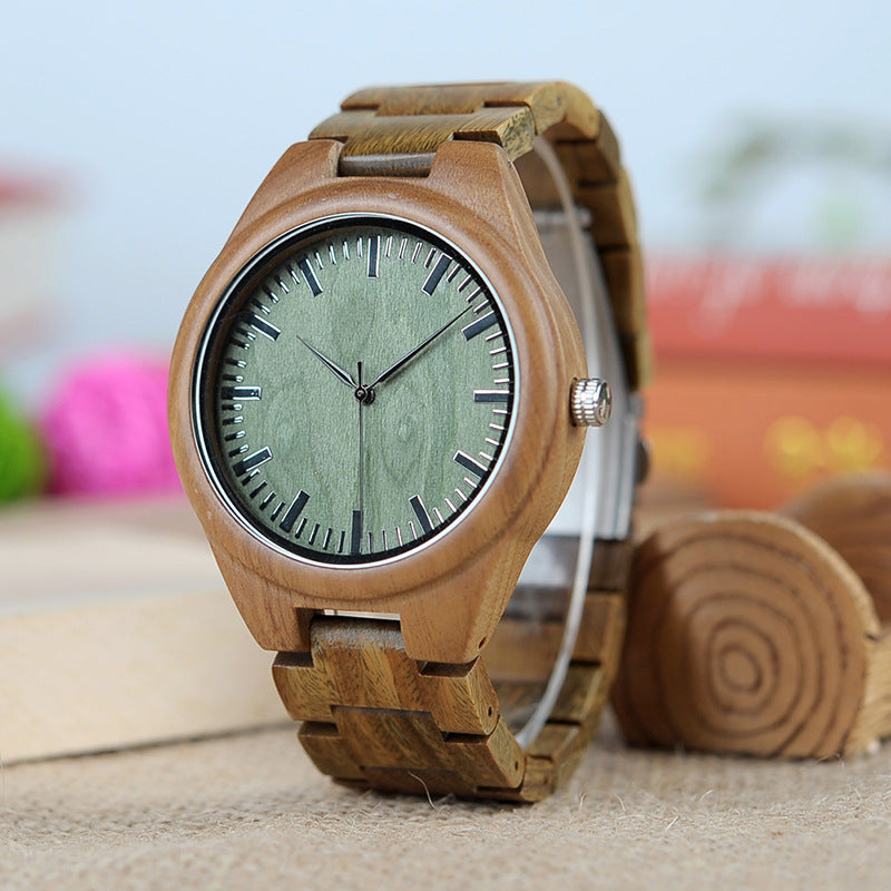Holz-Analog-Quarzuhr G19 Classic