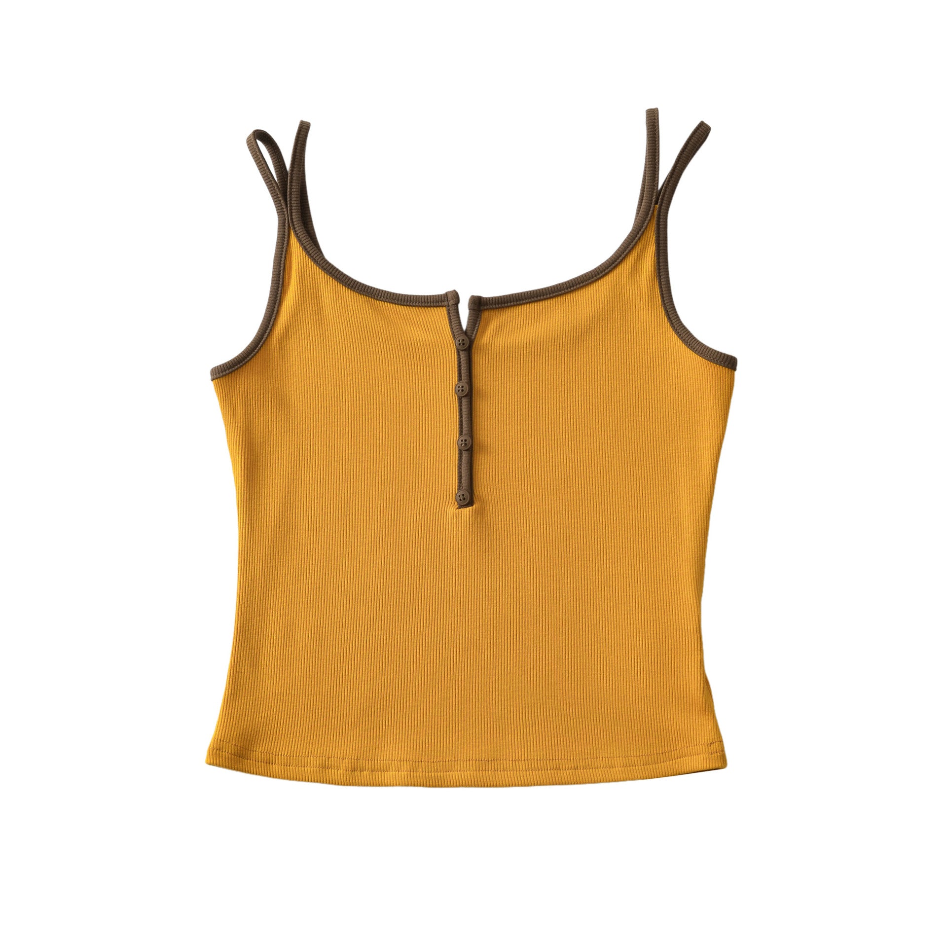 U-Boot-Neck Camisole mit Kontrastträgern