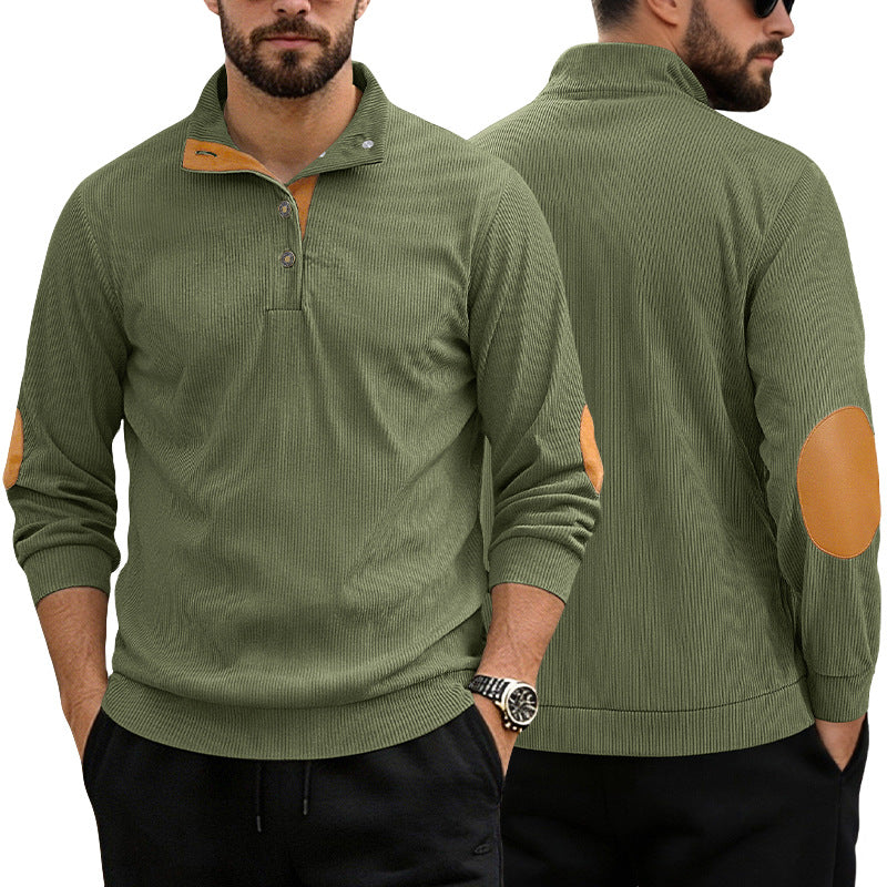 Herren Cord Pullover Langarm Sweatshirt – Bild 2 | LuxeStyle