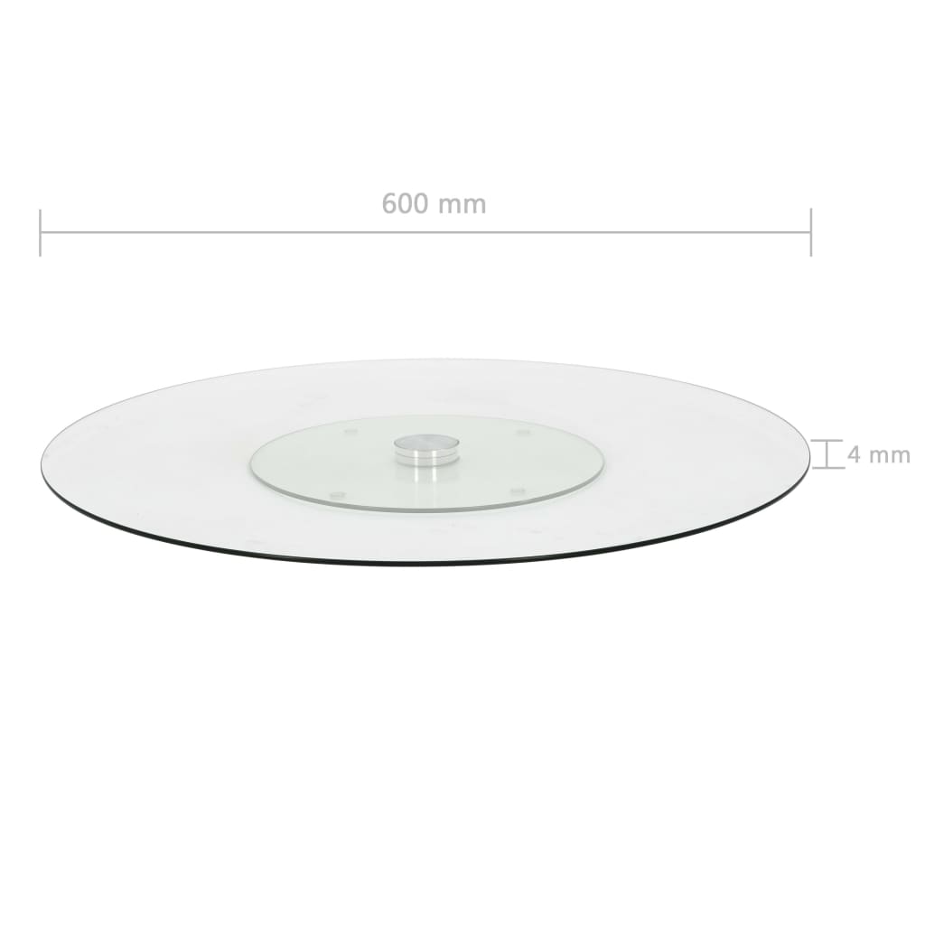 Drehbare Servierplatte, transparent, Ø 60 cm