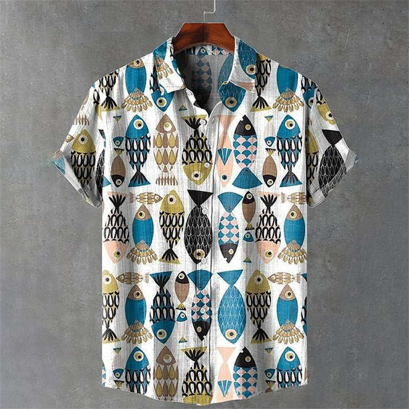 Bambus-Cotton Shirt mit maritimen Druck – Bild 2 | LuxeStyle