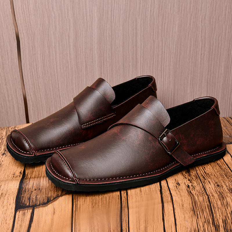 Vintage Leder Slipper für Herren