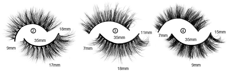 Handgemachte Nerzimitat-Wimpern (20 Paar)
