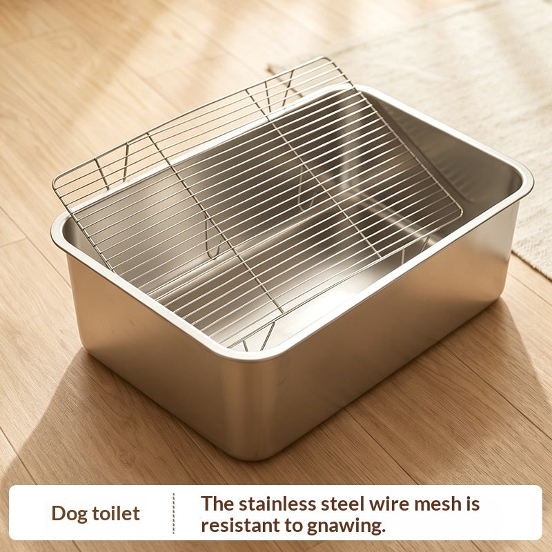 Tier-Toilette aus Edelstahl