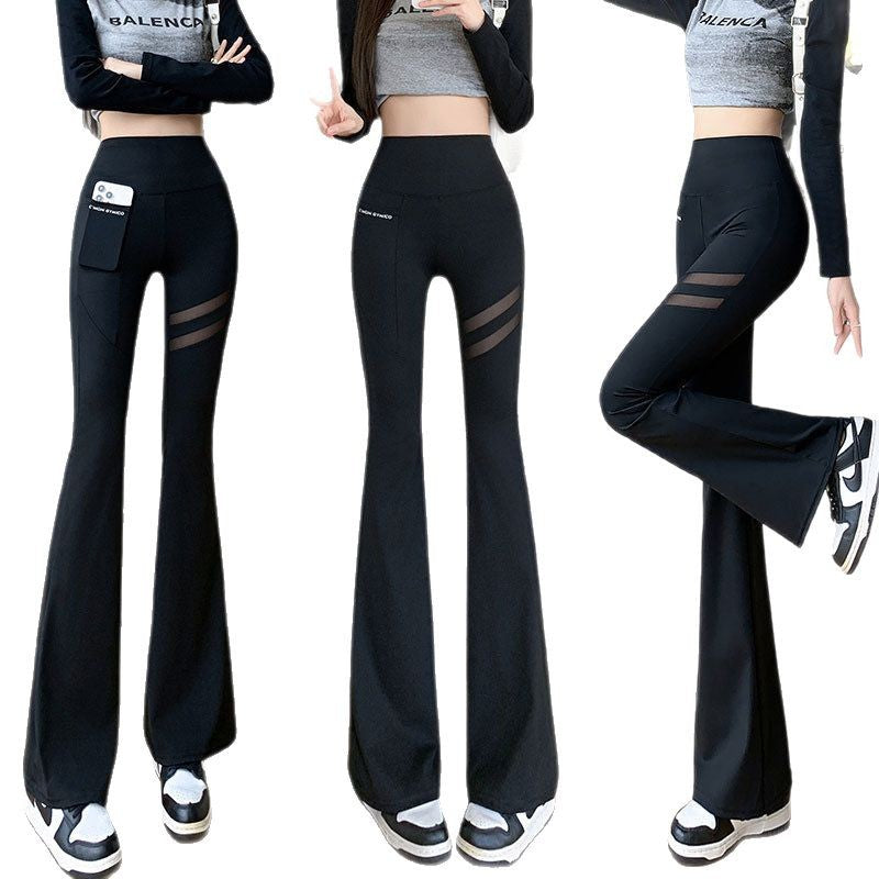 High-Waist Yoga Hose mit Mesh-Taschen