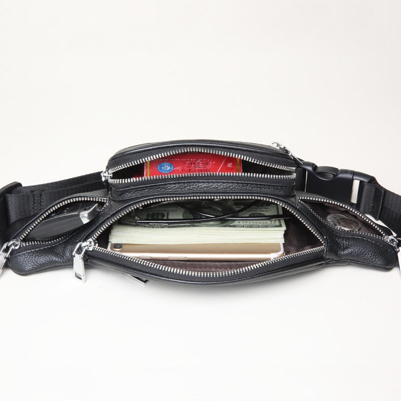 Leder-Bauchtasche für Herren, robust – Ansicht 2