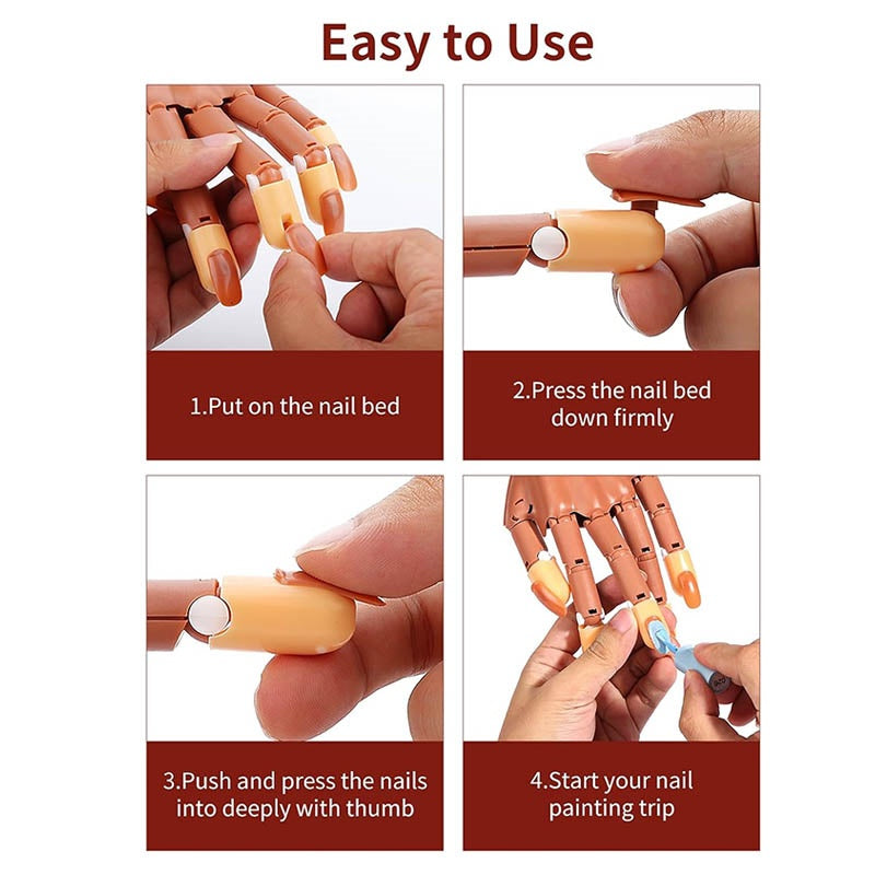 Nail-Art-Set «Übungshand» + 300 Tips