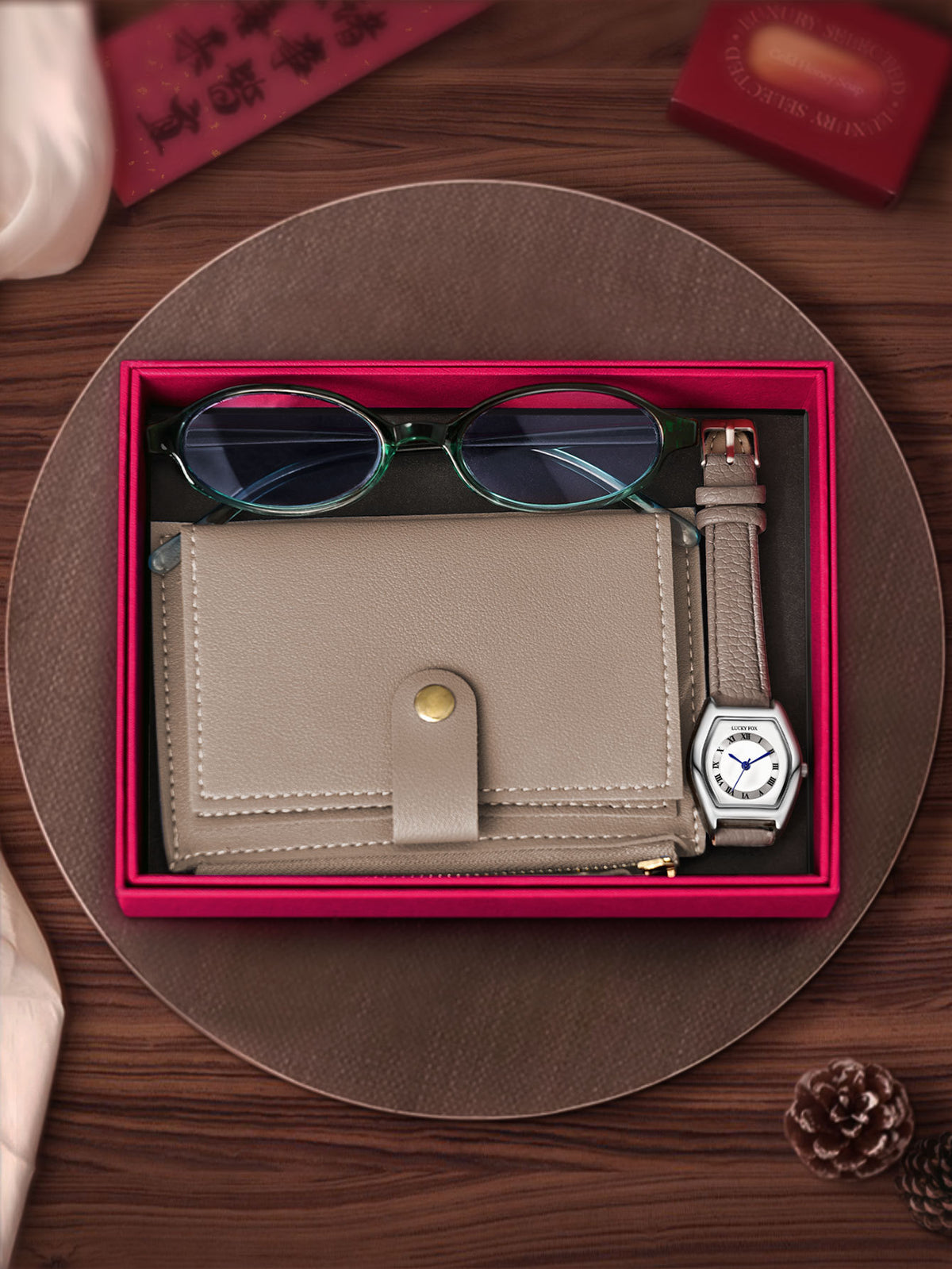 Geschenkset: Uhr, Portemonnaie und Brille – Bild 4 | LuxeStyle