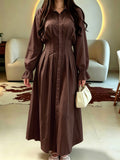 Elegantes Hemdblusenkleid mit Rüschensaum