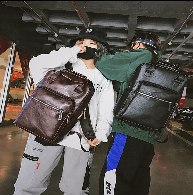 Grosser Reise-Laptop-Rucksack aus PU-Leder – Bild 6 | LuxeStyle
