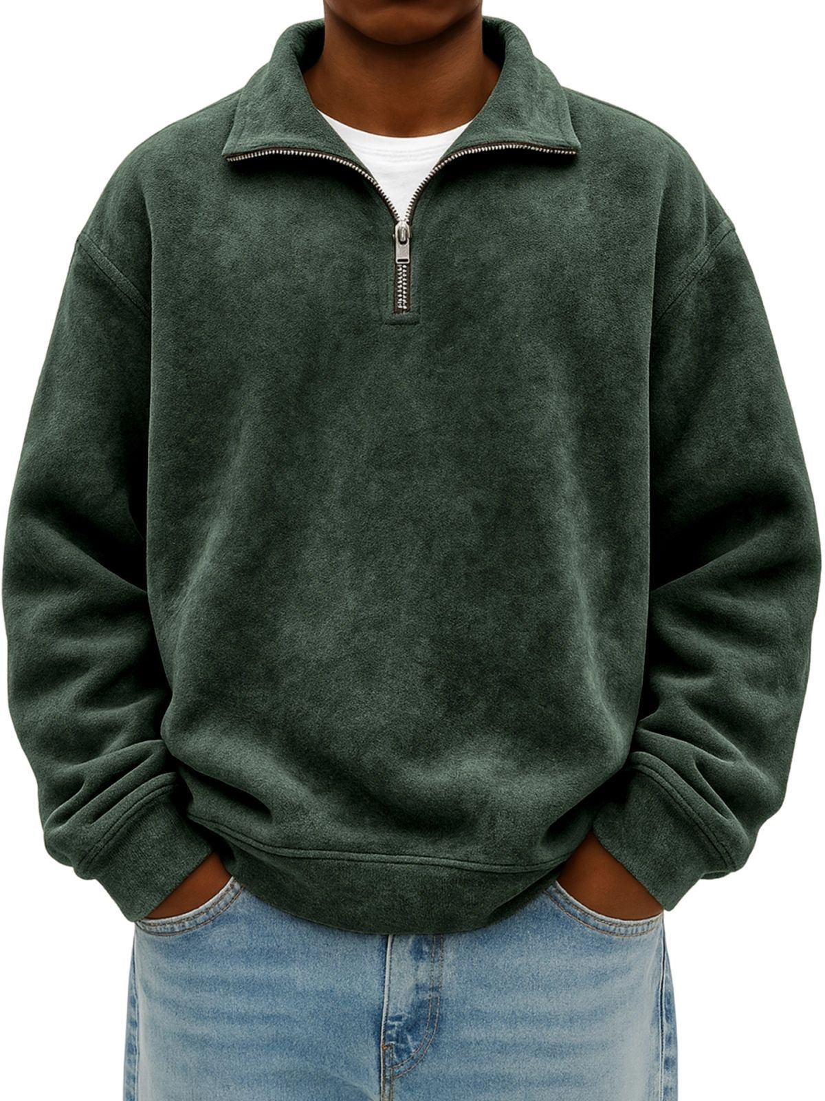 Herren Sweatshirt mit Stehkragen