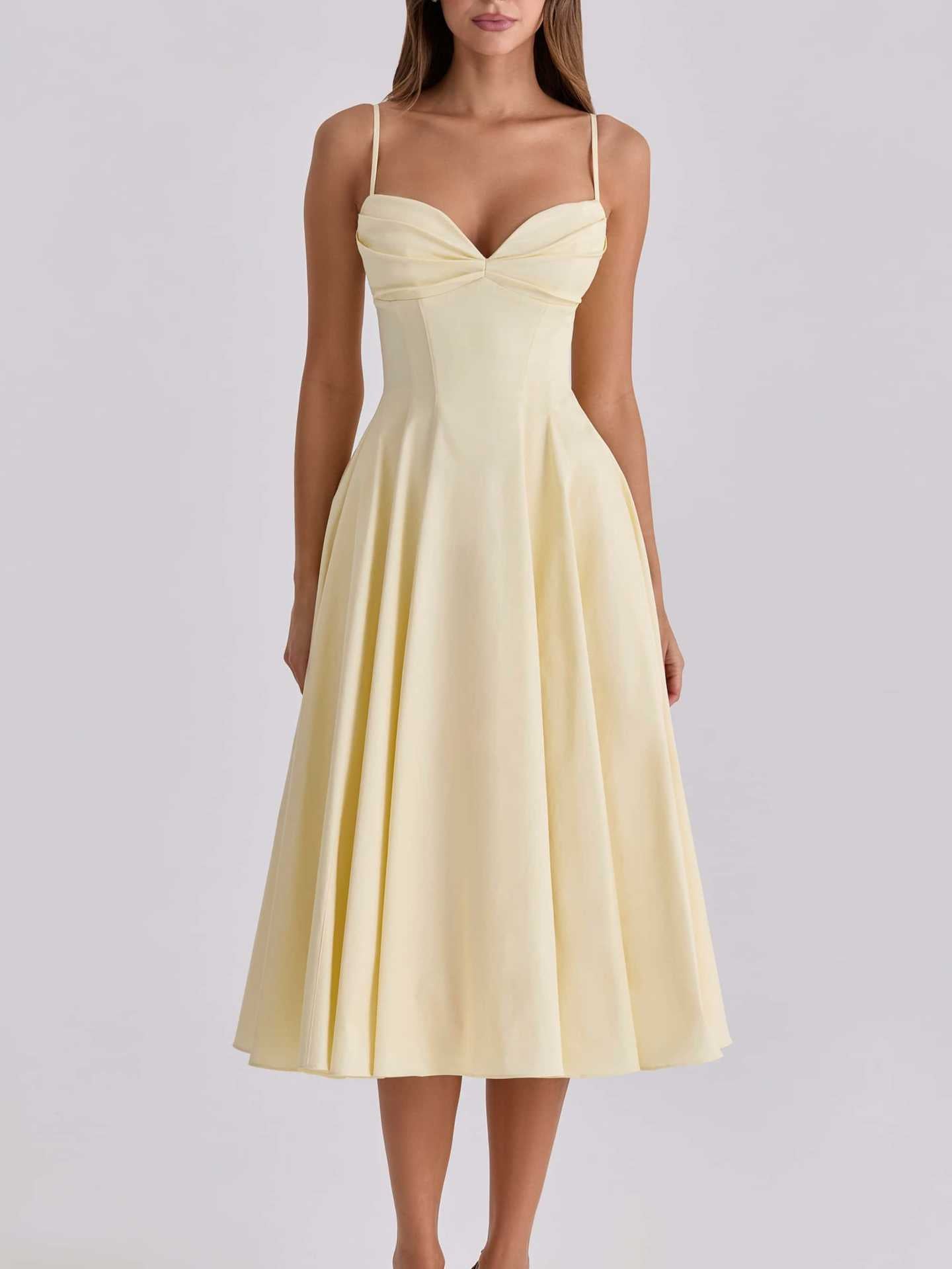 Elegantes Spaghetti-Träger-Kleid