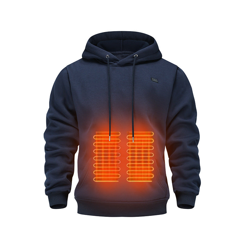 Herren Fleece-Hoodie mit integrierter Heizfunktion