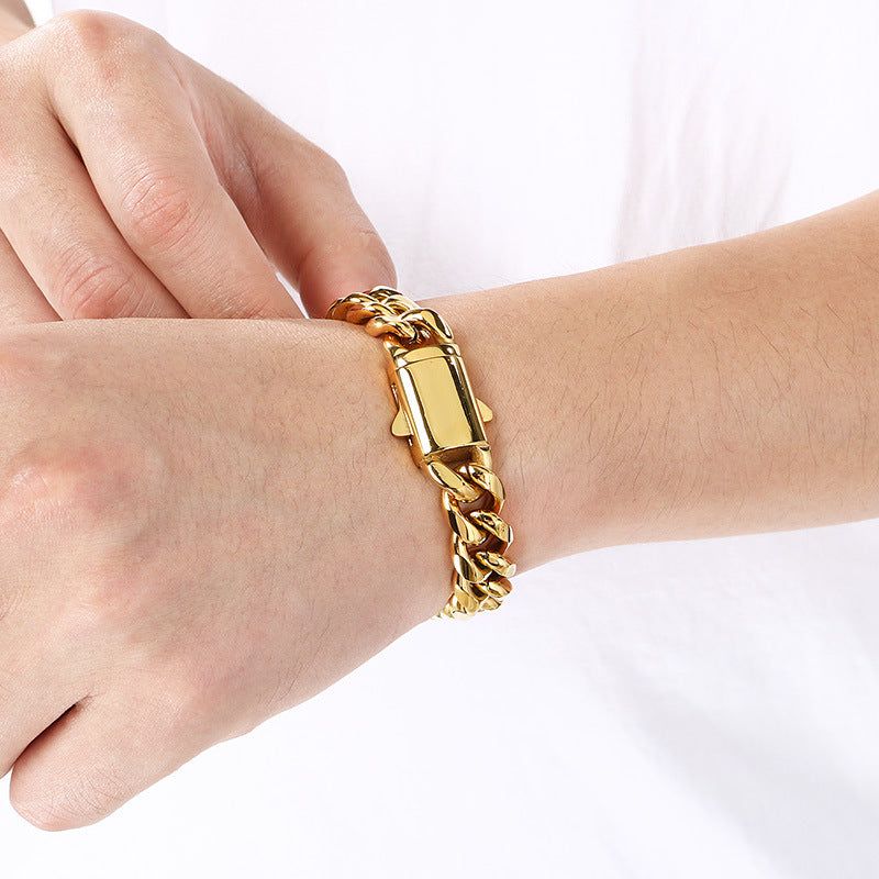Kubanisches Gliederarmband, poliert