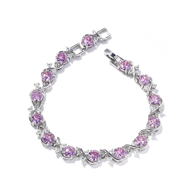 Damen Armband mit Zirkonia, rund – Bild 9 | LuxeStyle