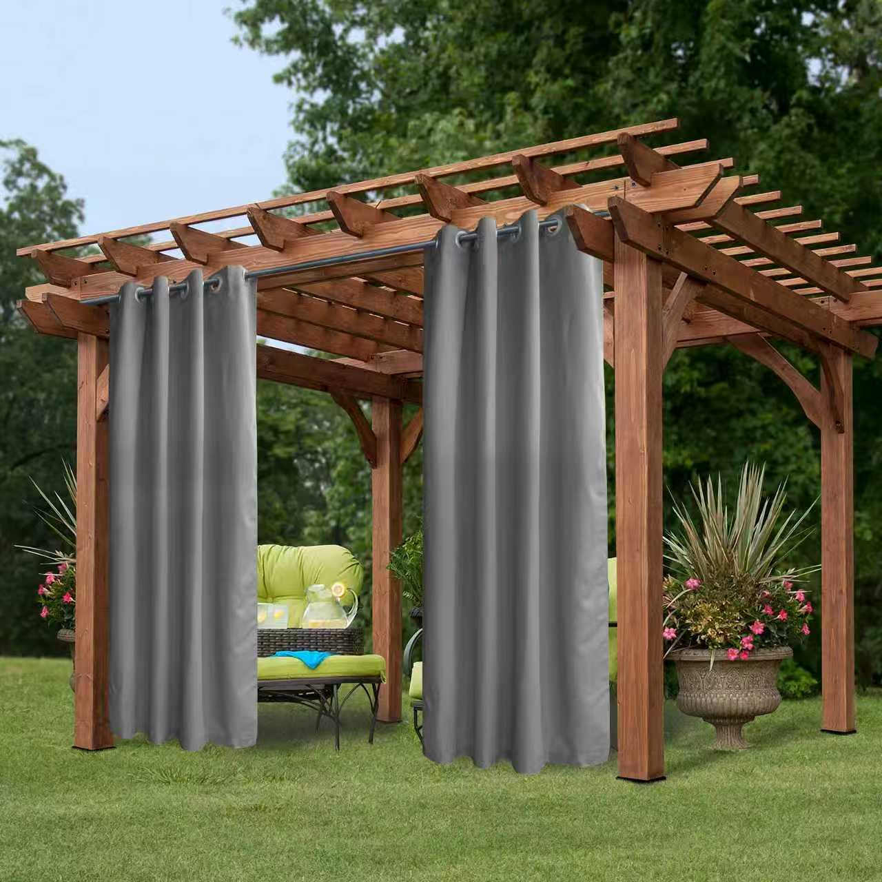Outdoor-Vorhang mit Ösen – 3 Farben
