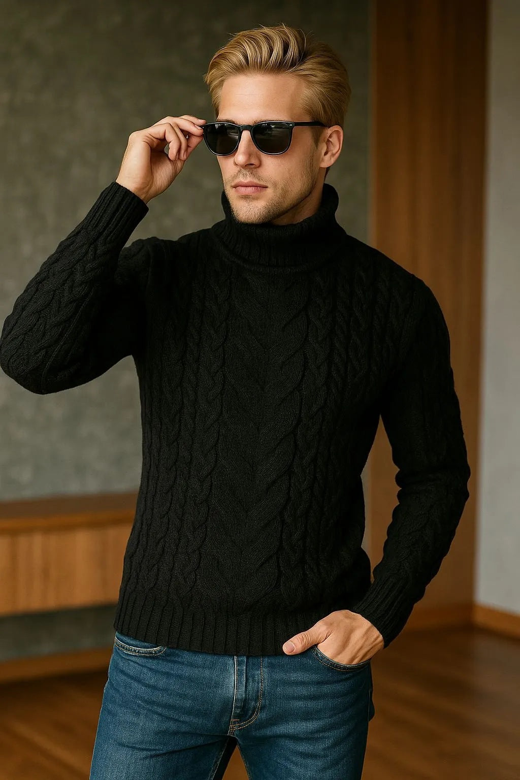 Herren Strickpulli Plusgrößen