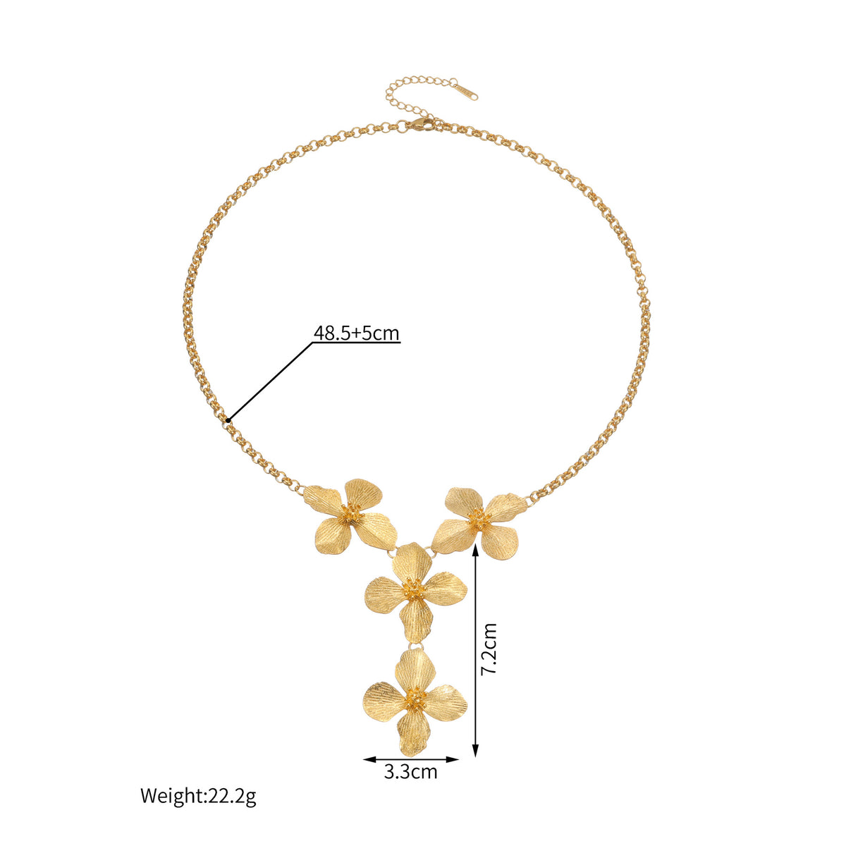Blumen-Halskette und Armband-Set – Bild 3 | LuxeStyle