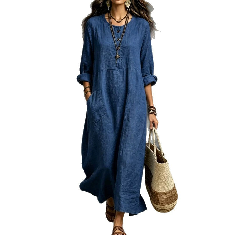 Casual-Langarm-Kleid – Bild 4 | LuxeStyle