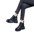 Mid-Calf Boots mit klobigem Keilabsatz – Bild 4 | LuxeStyle