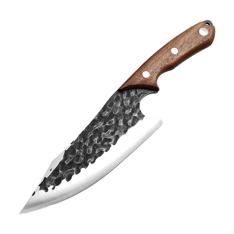 Handgeschmiedetes Ausbeinmesser mit Hammerschlagmuster