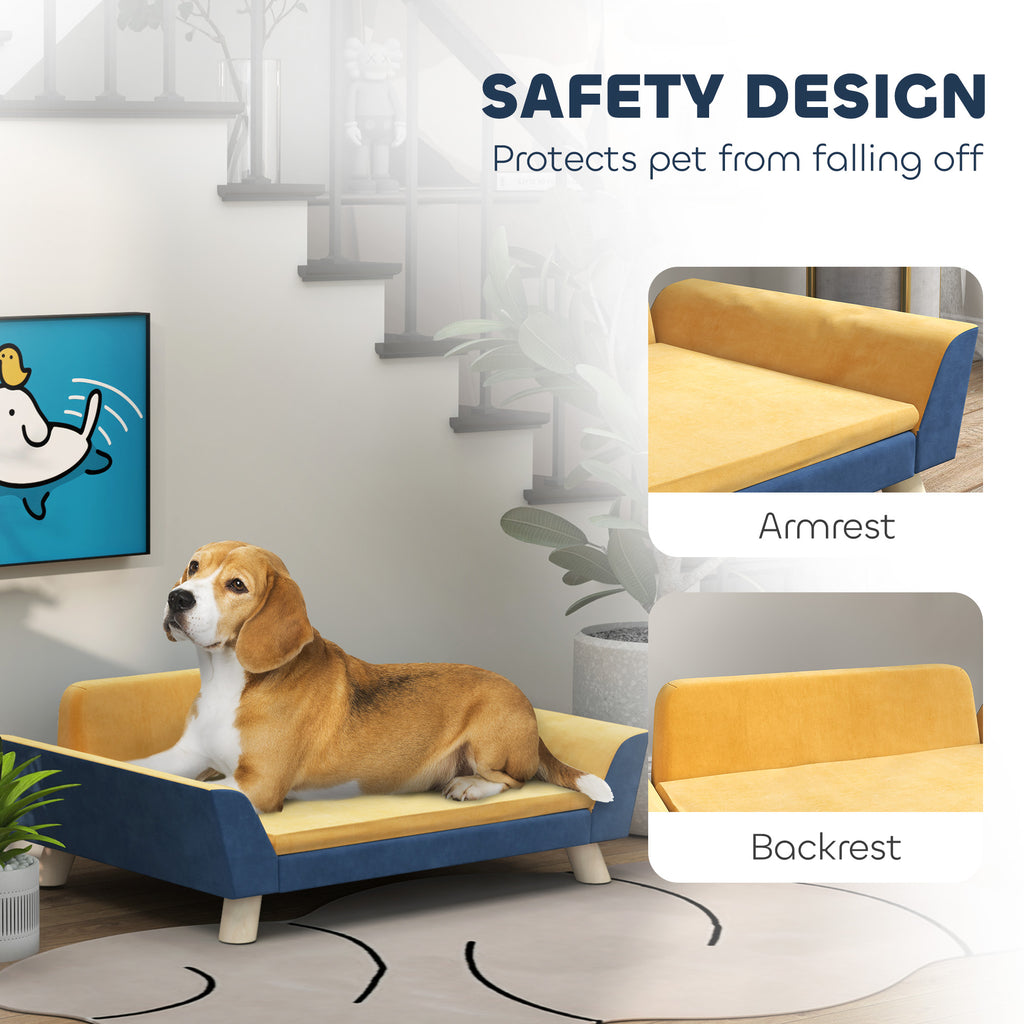 Hundebett-Sofa für kleine Hunde, Orange