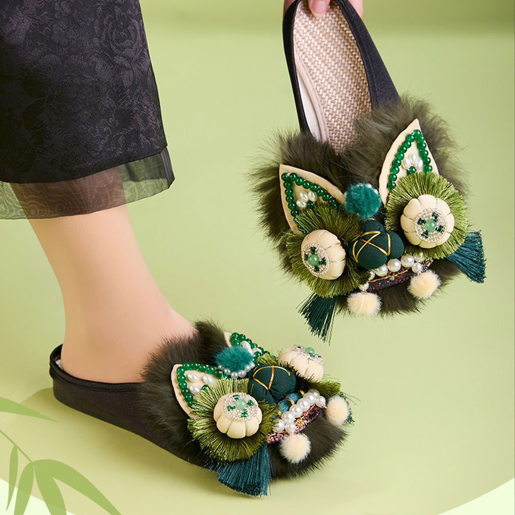Chinesische Tigerkopf-Slipper für Damen