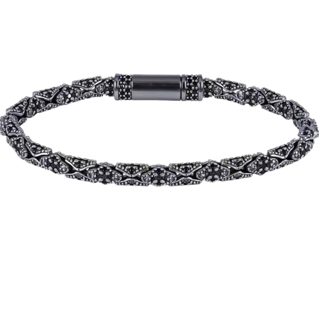 Vintage Schlangenknochen-Armband mit Strass