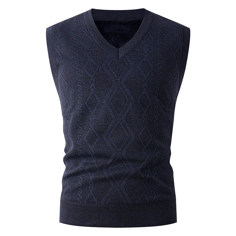 Trendiges V-Neck Fleece-Gilet für junge Männer – Bild 7 | LuxeStyle