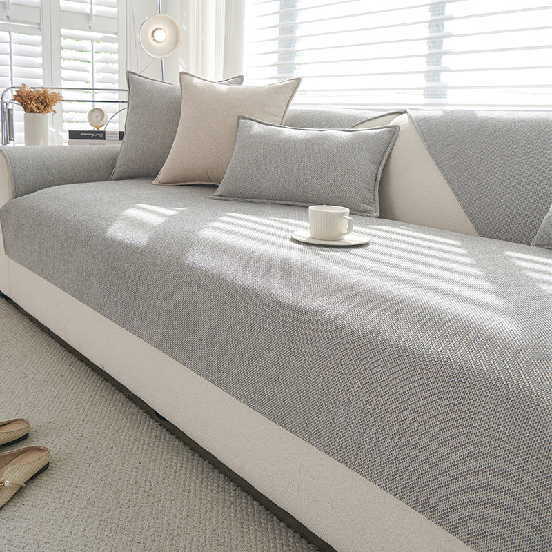 Sofa Kissenhülle aus Chenille, rutschfest – Ansicht 6