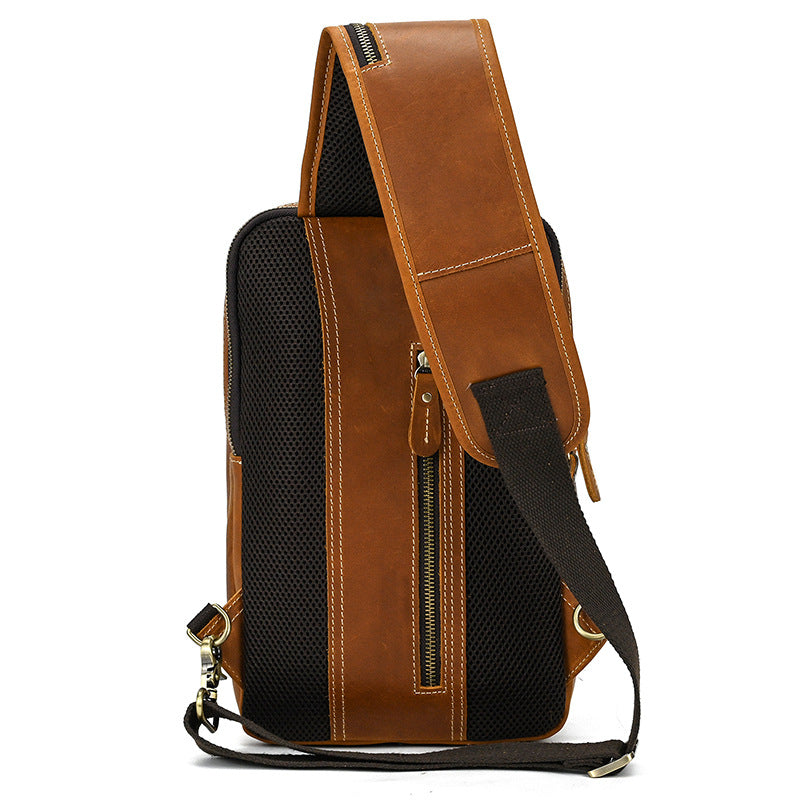 Herren Retro Umhängetasche aus Crazy Horse Leder