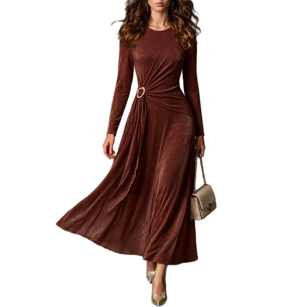 Elegantes, figurbetontes Etuikleid mit Langarm – Bild 4 | LuxeStyle
