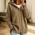Cardigan mit Kapuze und vier Knöpfen
