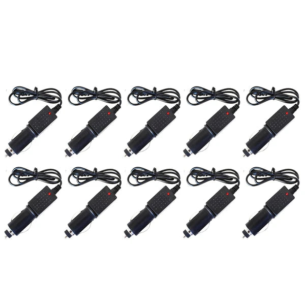 10er-Pack 12V DC Auto-Ladeadapter für Stirnlampen