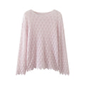 Cashmere-Pullover mit Feder-Design
