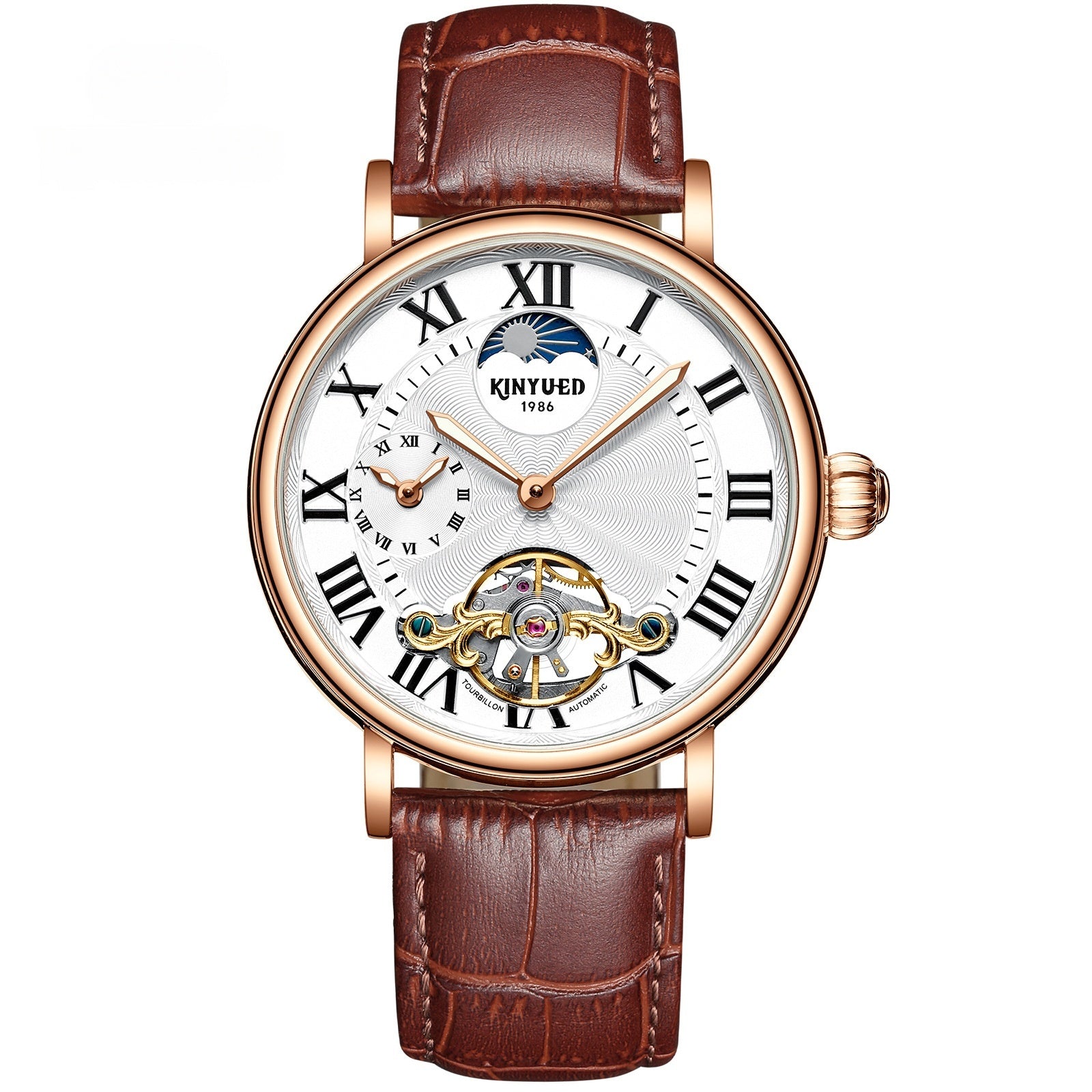 Tourbillon-Armbanduhr Leuchtend Hohl Herren