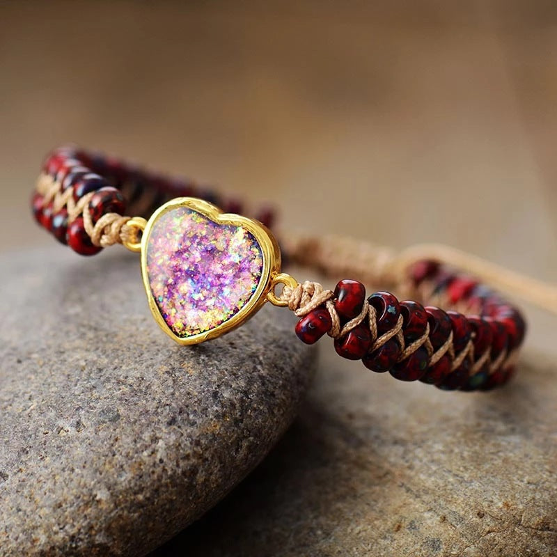 Herz-Armband aus synthetischem Opal – Bild 5 | LuxeStyle